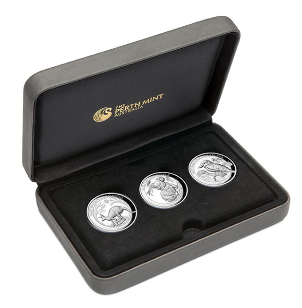High Relief Three Coin Set 3 x 1 Oz Silber 2019 + Box +Zertifikat*