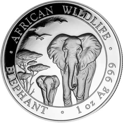 Somalia Elefant 1 Unze Silber 2015*