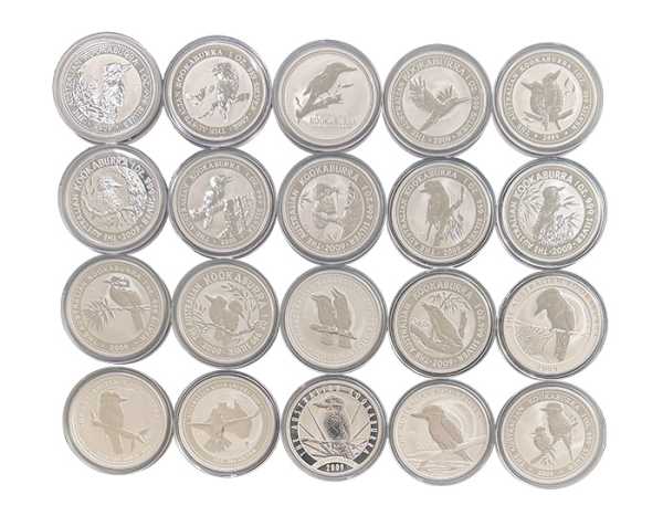 Kookaburra 20 x 1 oz silber 2009 set