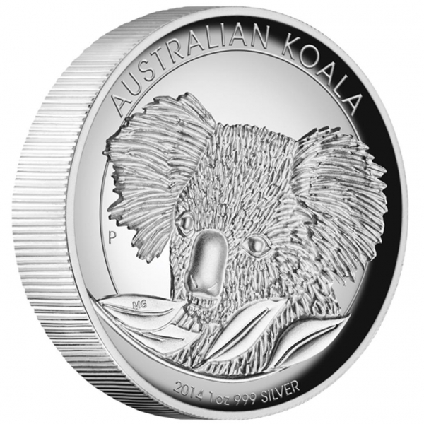 High Relief Koala 2014 1 Unze Silbermünze