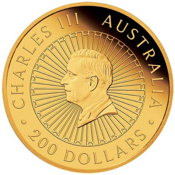 Great Southern Land Blue Lepidolite Münze 200 Dollar 2025