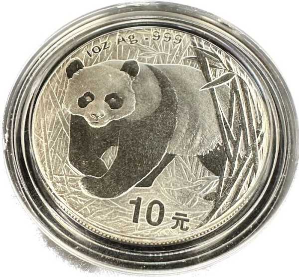 China Panda 1 Unze Silber 2001*