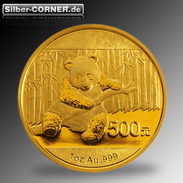 China Panda 1 Oz Gold 2014 Frontansicht