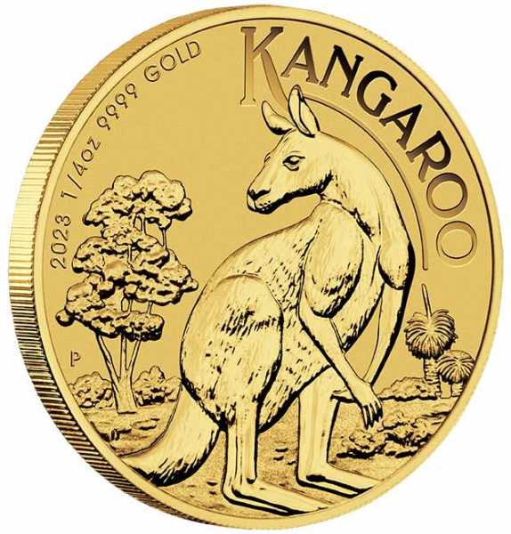 Australien Känguru 1/4 Unze Gold 2023