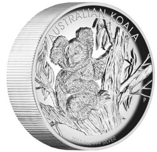 Australien Koala 5 Unzen Silber High Relief 2013