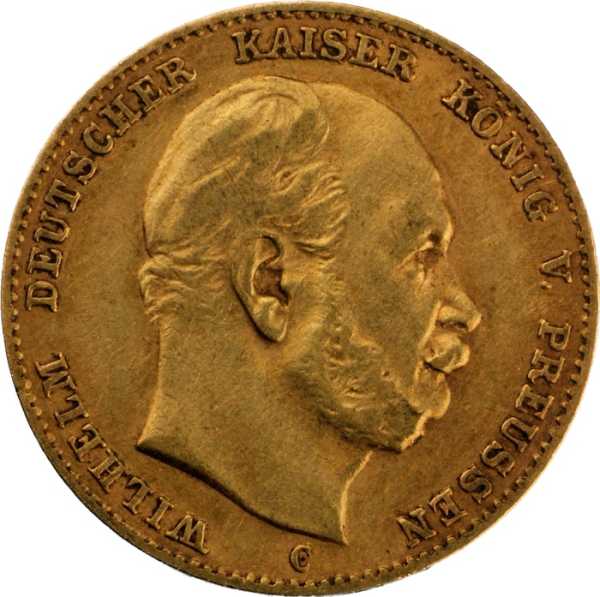 Kaiserreich 10 Mark Wilhelm I Gold - verschiedene JG -
