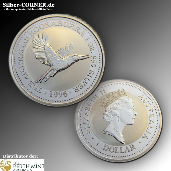 1996 Kookaburra 1 Unze Silber