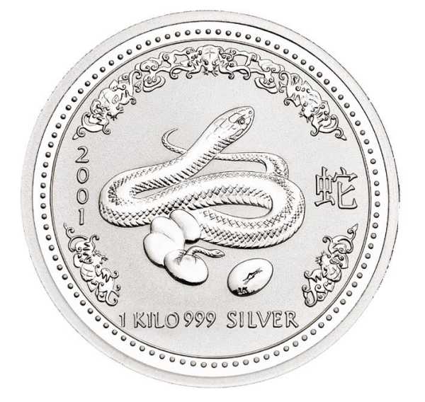 Lunar I Schlange 1 KG Silbermünze 2001 kaufen und verkaufen