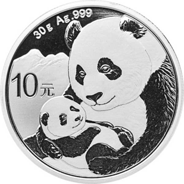 China Panda 30 Gramm Silbermünze 2019 