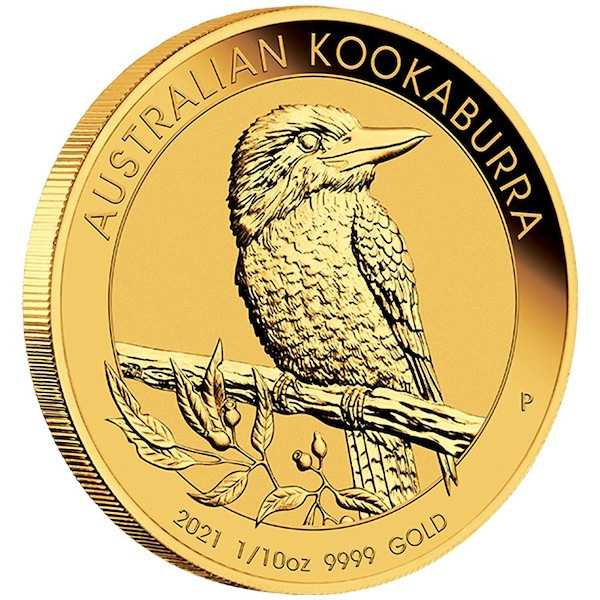 Australien Kookaburra 1/10 Unze Gold 2021