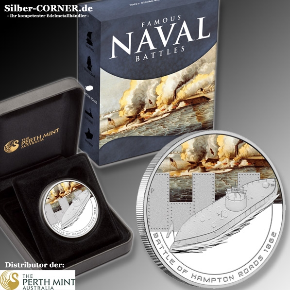 Naval Battles - Hampton Roads 1oz Silber*