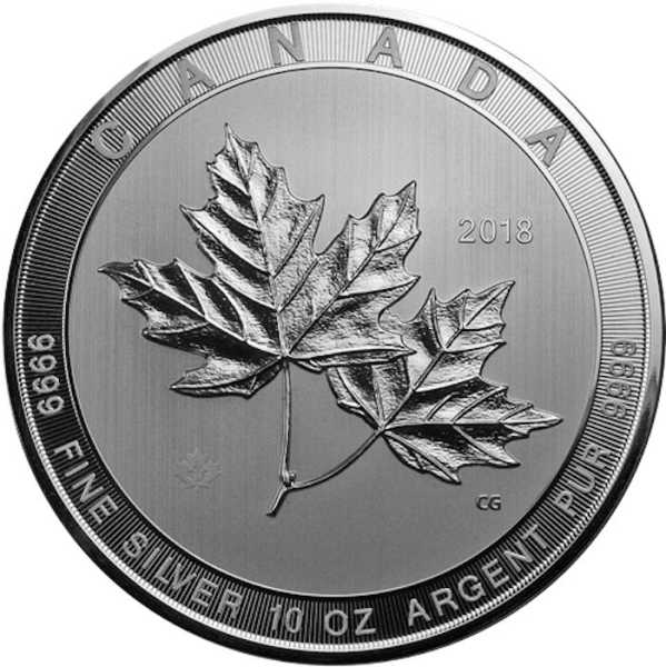 Maple Leaf 10 Unzen Silbermünze 2018 kaufen und vekaufen
