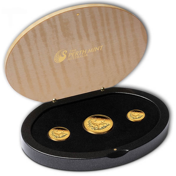 Lunar II - Hund - 3 Coin Set Gold Proof + Box + COA