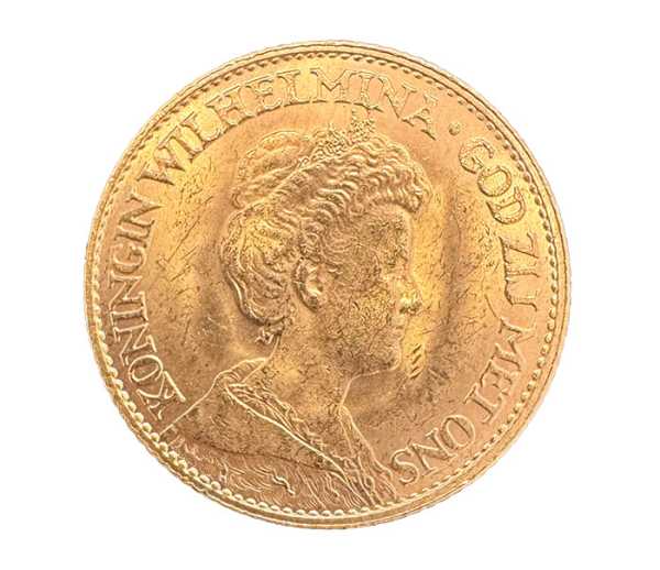 Wilhelmina 10 Gulden Niederlande Goldmünze