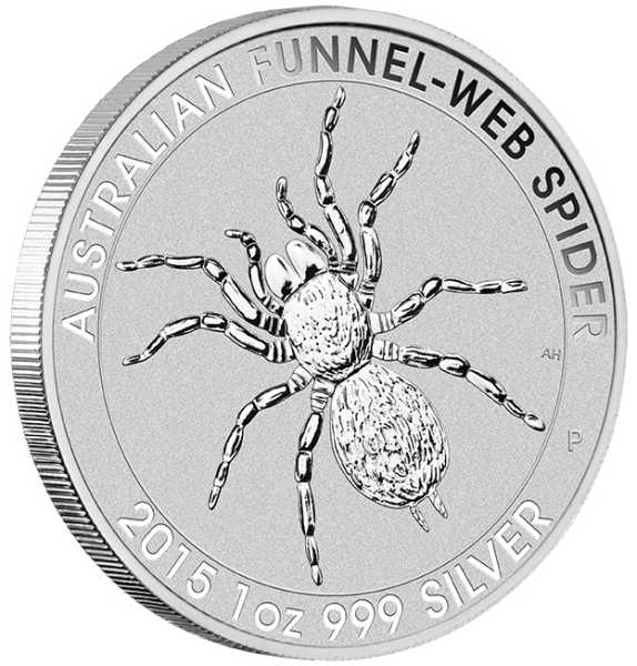 Funnel Web Spider 1 Unze Silbermünze 2015